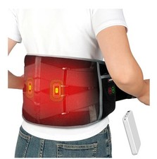 Comfytemp Cordless Back Heat Pad with Massager for Back Pain Relief, Portable He