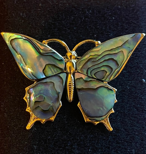 Vintage gold tone butterfly - gold,