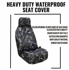 Car Van Seat Cover Grey Camo