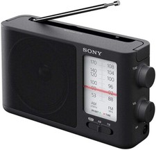 SONY ICF506 ANALOGUE TUNING PORTABLE FM/AM RADIO WITH BATTERY/AC POWER – NEW