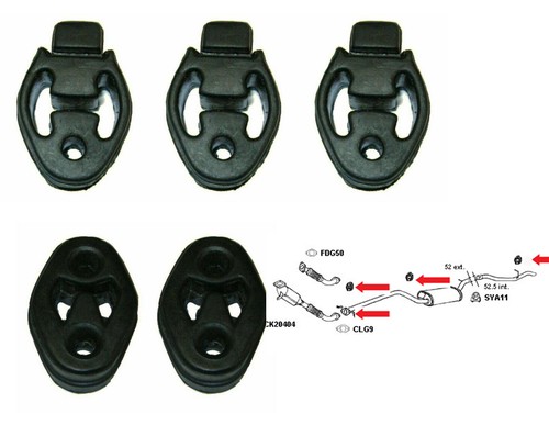Full set exhaust rubber - full, of