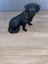Charming Black Labrador Dog Small Statue Waiting For a New Home And Family