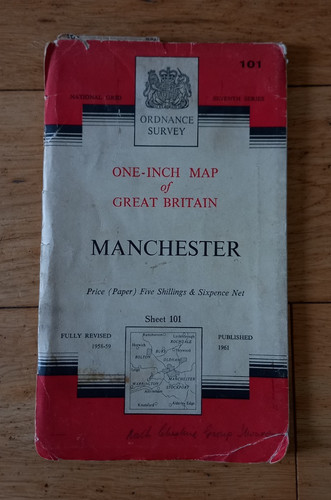 Vintage ordnance survey map - survey,