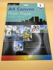 2 Sheets Of Canvas A4 Photo Paper