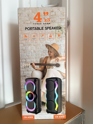 Three horn portable speaker - three,