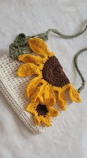 Handmade Sunflower Crochet Bag