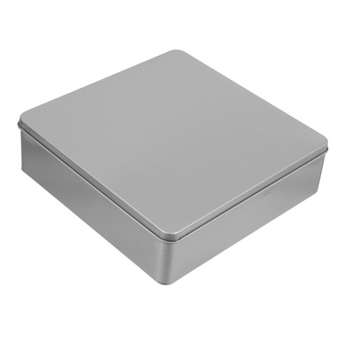 Square biscuit tin with lid - biscuit,