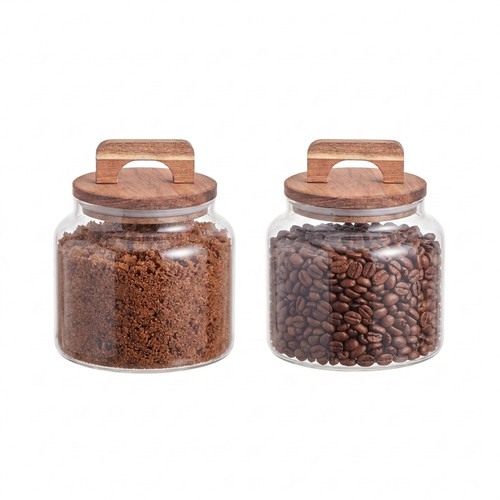 Glass storage jar airtight - glass,
