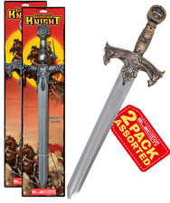 Toy Knight Sword Plastic Kids Role Play Medieval Gold Hilt