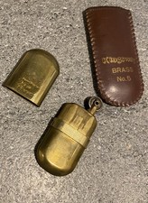 Vintage Brass No. 5 Trench Cigarette Lighter Petrol & Flint