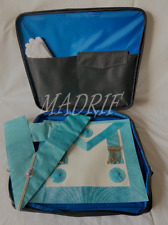 Full Set Of Master Mason Apron Lambskin Masonic Cotton Gloves + Shoulder Bag