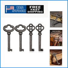 Versatile 4-Pack Skeletal Keys KY-2AB KY-3AB - Perfect for Antique Restoration
