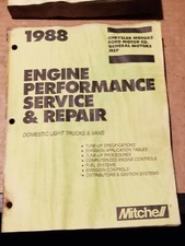 1988 MITCHELL ENGINE PERFORMANCE SERVICE MANUAL Domestic Light Truck / Vans