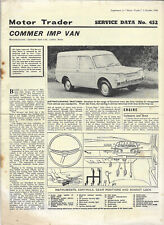 COMMER IMP VAN, Service Data No 452 from Motor Trader, from October 1966