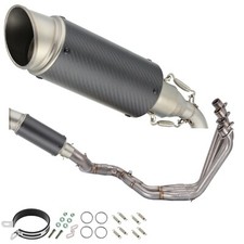 Exhaust For Honda CB650F CBR650F High Level Stubby Carbon GP Silencer 2014-2020