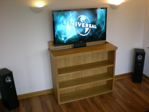 Motorised lift bookcase - tv,