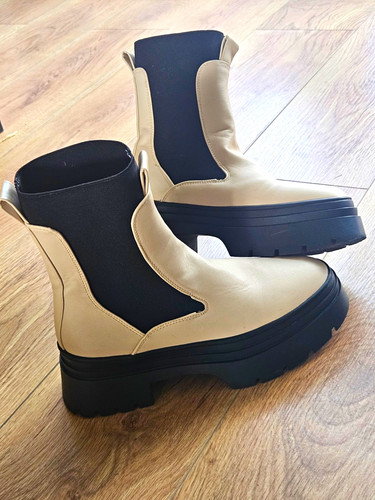 Primark beige black chelsea - beige/black,