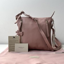 RADLEY Pocket Essentials Pink Leather Messenger Shoulder Crossbody Bag Zip Top