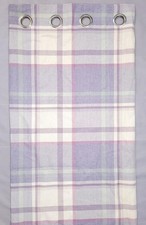 Pair of Next Curtains Purple Check Lilac Tartan 44" Wide x 55" Drop Fully Lined