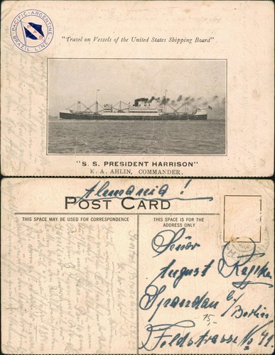 Postcard ships steamer - ships,
