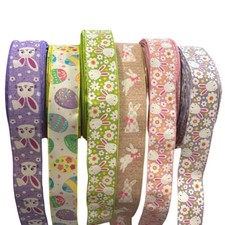 Easter wired ribbon printed - wired,