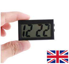 Mini LCD Screen Digital Clock Self-Adhesive Interior Car Auto Desk Dashboard 