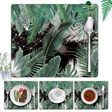 Placemats Coasters, PU Leather Table Mats Waterproof Washable Dining Place Mats