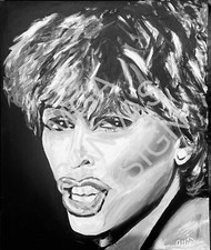 Tina Turner acrylic painting
