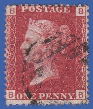 GB SG43/44 QV 1864 1d RED