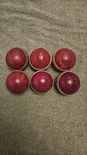 6 Used Adult Cricket Balls. 5.5oz