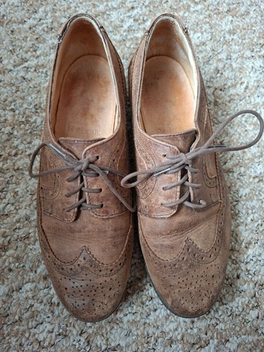Barbour brown leather wing tip - brown,