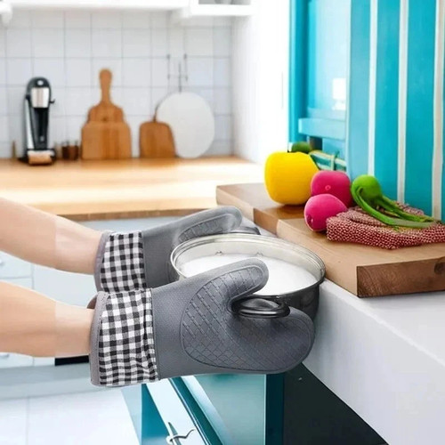 Silicone oven gloves - silicone, slip