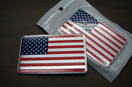 American flag metal car - american,