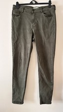 Fat Face Harlow Khaki Hight Waist Skinny  Jeggings Size 14 With Stretch Womens 