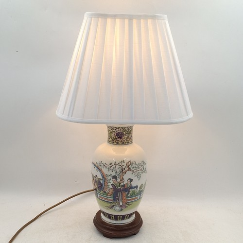 Ceramic oriental table lamp - table,