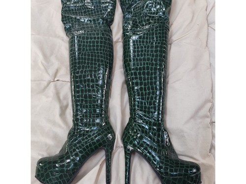 Platform thigh high boots - thigh, uk