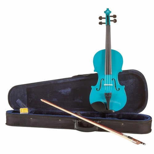 Violin blue with case - case,, bow