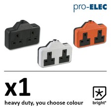 1 x 13 Amp Pro Elec 2 Gang