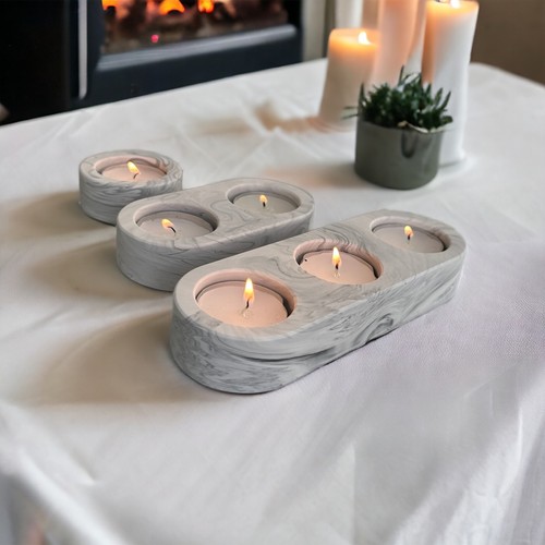 Marbled tealight holder with - holder,