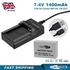 2Pack NB-10L Battery+Charger