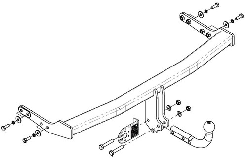 Swan neck tow - swan,
