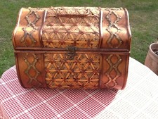 Storage Chest Vintage Brass Accents? Treasure Chest/Domed Shape