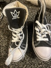 GB Kingdom Quad Roller Skates Women White/Black, Size 6 UK/EU, VGC No Stopper