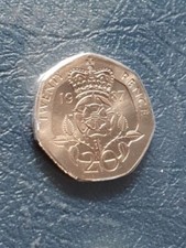 1987 BUNC 20p Tudor Rose