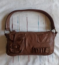 Caterina Lucchi Womens Brown Leather Small Shoulder Bag Baguette