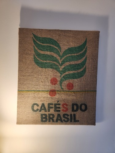 Hessian coffee wall hanging - coffee,
