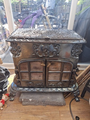 Log burner stove - log,
