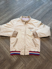 Ringspun Beige Bomber Jacket