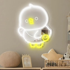 Duck Mirror Neon Sign USB