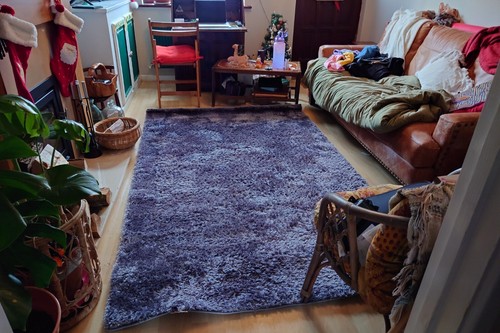 Dunelm shaggy charcoal rug - shaggy,